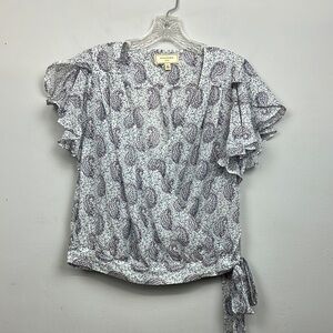 Anthropologie MOULINETTE SOEURS Hedera Paisley
Wrap Top 0